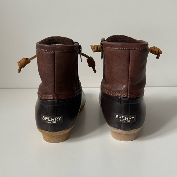 Sperry Topsider Kid’s Unisex Saltwater Water-resistant Rain Boot - Brown - Picture 7 of 16